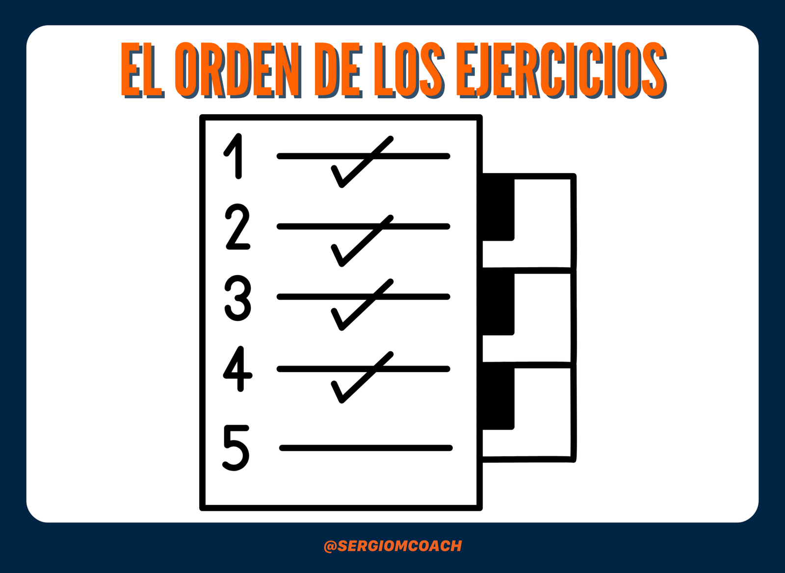 El orden de los ejercicios
