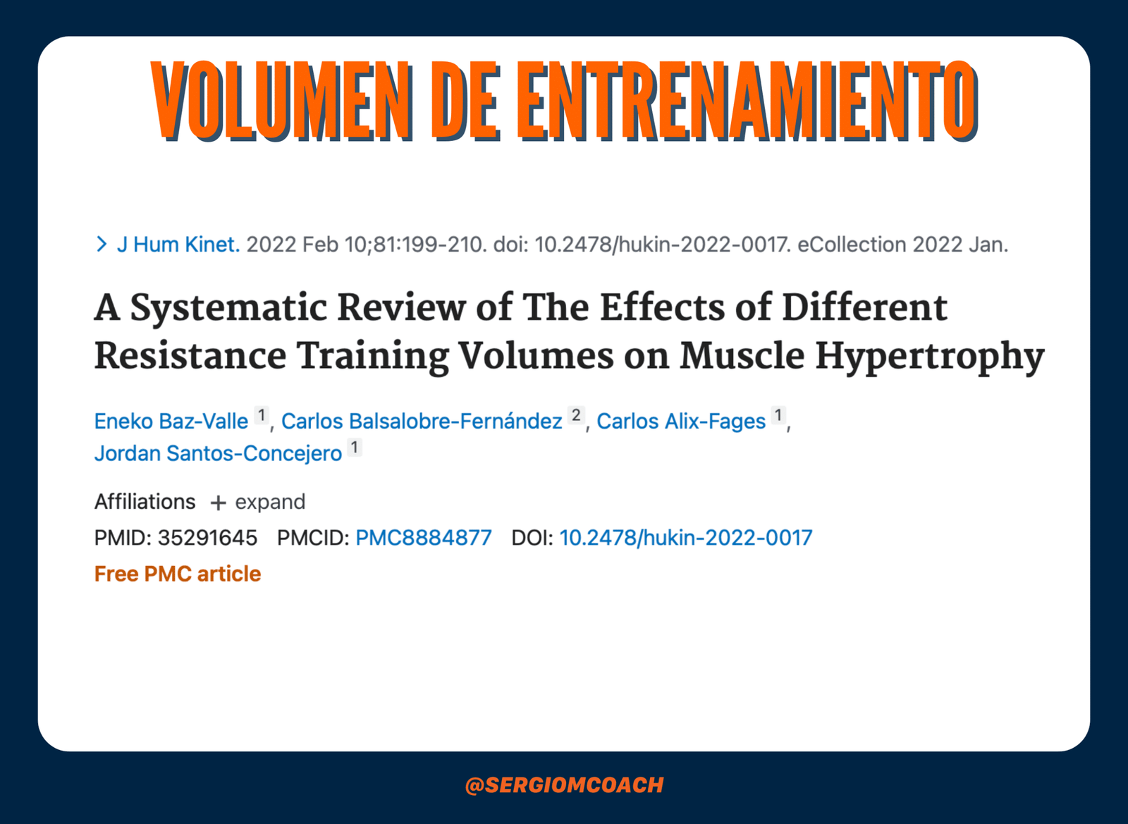 Volumen de entrenamiento